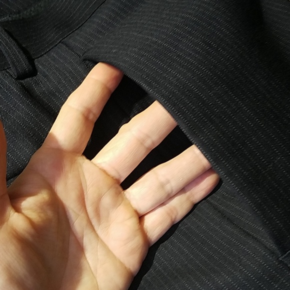 Banana Republic navy pinstripe wool slacks - Picture 2 of 5